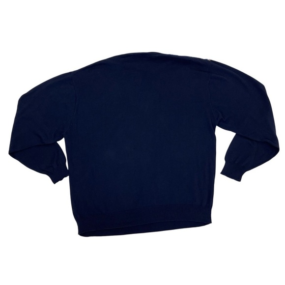 Cotton Traders Coogi Style 3D Textured Crewneck Sweater Blue 100% Cotton Sz XXL - Picture 14 of 16